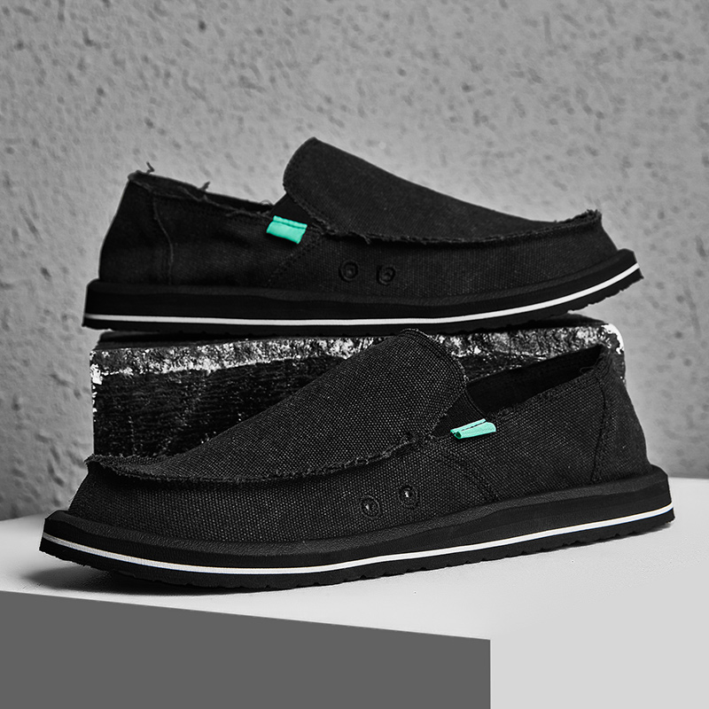 Men'S Fashion Loafers Shoes - ファッションスニーカー男のローファー通気性のある新しい春の手作りキャンバスカジュアルメンズシューズデザインロートップフラットシューズソフトドライビング