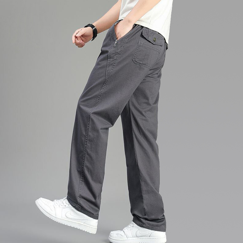 Cargo Jogger Pants - ビッグサイズメンズカーゴパンツカジュアルルーズストレートパンツ綿長ズボンジッパーポケットメンズジョガーパンツ 5XL 6XL