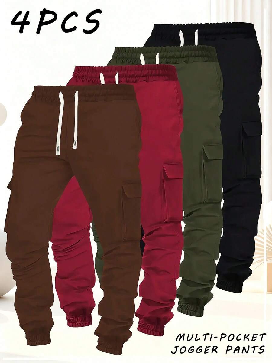 Cargo Jogger Pants - 2025年新作 メンズ プラスサイズ オリーブグリーン カーゴジョガーパンツ 春秋用