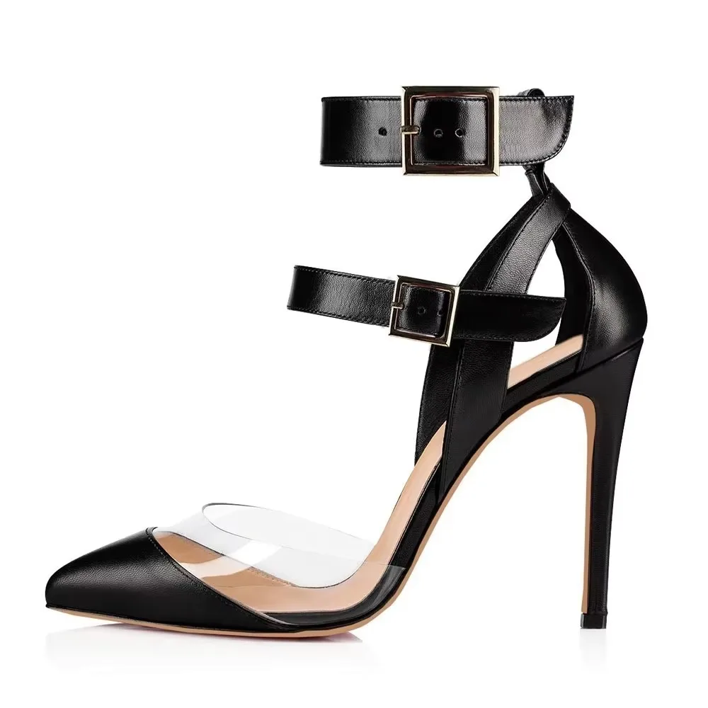 Mens Fashion Dress Shoes - 女性用セクシーパンプス スティレット 2026 夏 透明PVC ポインテッドトゥ