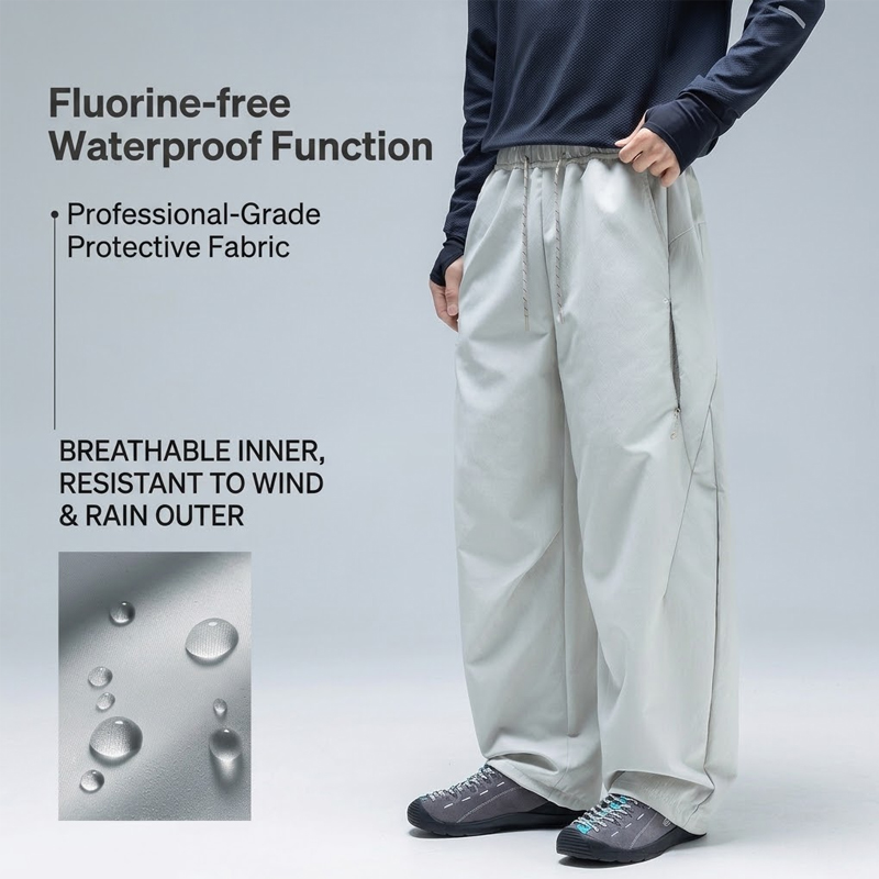 Cargo Jogger Pants - 男女兼用撥水ソフトシェルパンツ – ワイドレッグ/ジョガーに変形可能、反射ジッパーと調節可能な裾付き、ハイキングや都市での着用に最適