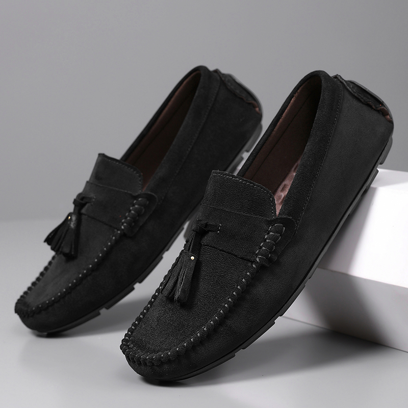 Men'S Fashion Loafers Shoes - クラシックタッセルメンズローファー、快適なスエードレザーカジュアルシューズ、メンズモカシン、ドライビングシューズ、スリッポンデザイナーシューズ