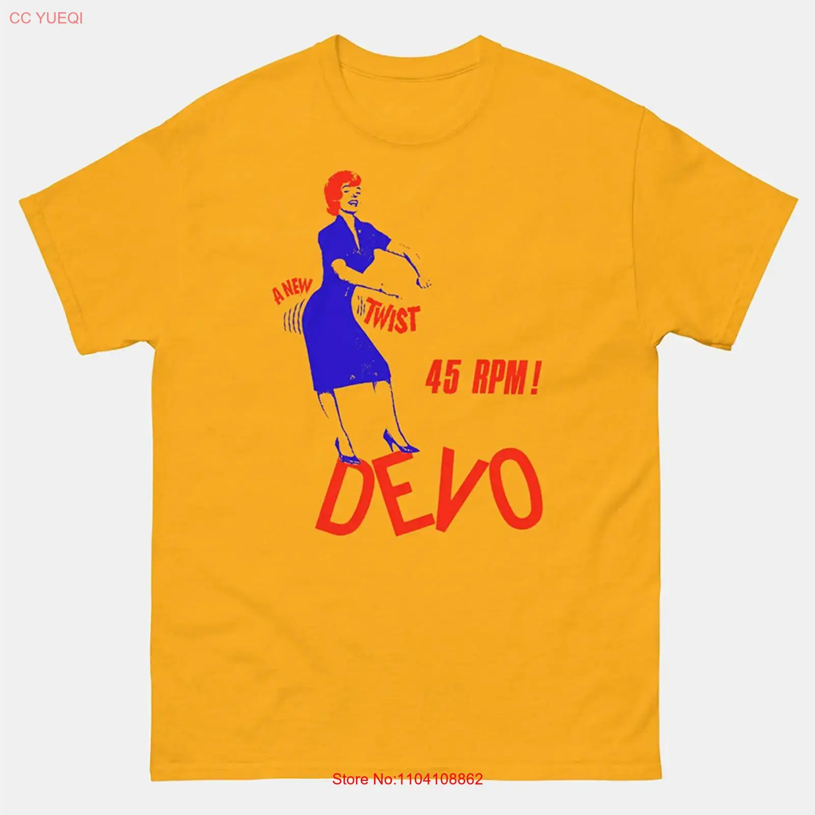 Yellow Men'S Fashion - DEVO バンド 新しいツイストイエロー T シャツ 全サイズ