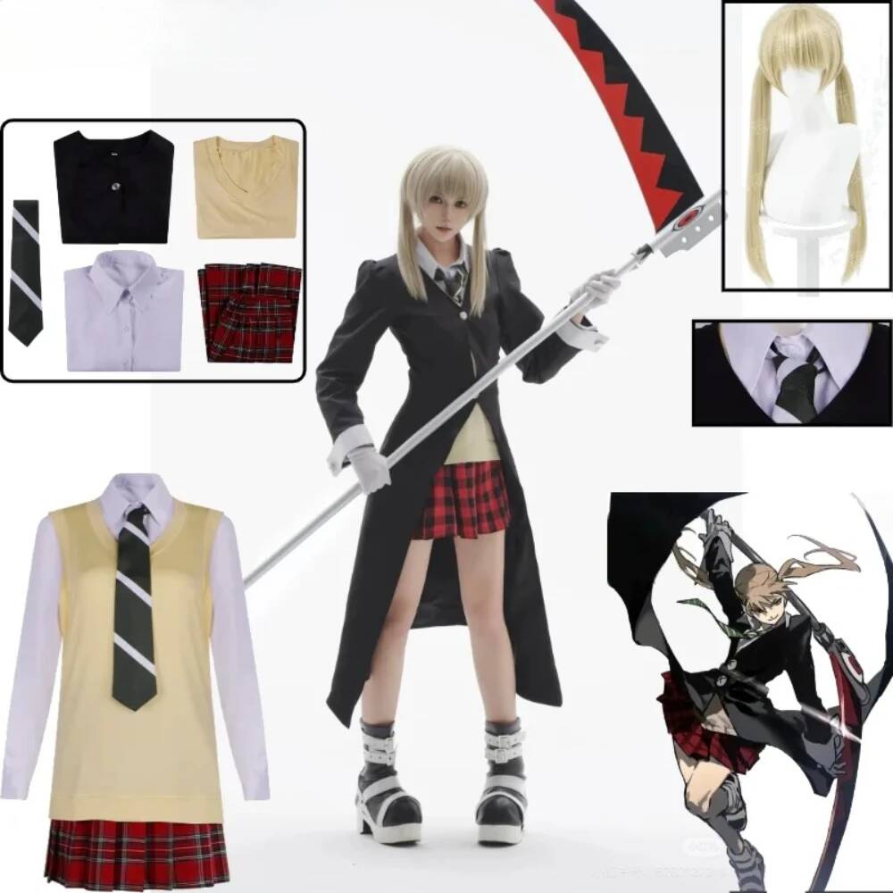 Formal Waistcoat Vest - マカ・アルバーン コスプレ衣装 ソウルイーター マカ 黒コート 戦闘服