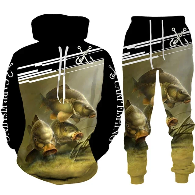 Mens Fashion Camo Pants - 男性と女性のためのフード付きスウェットシャツとパンツのセット,釣り,狩猟,キャンプ,アウトドアスポーツウェア,ファッショナブルな服,ノベルティ,2個