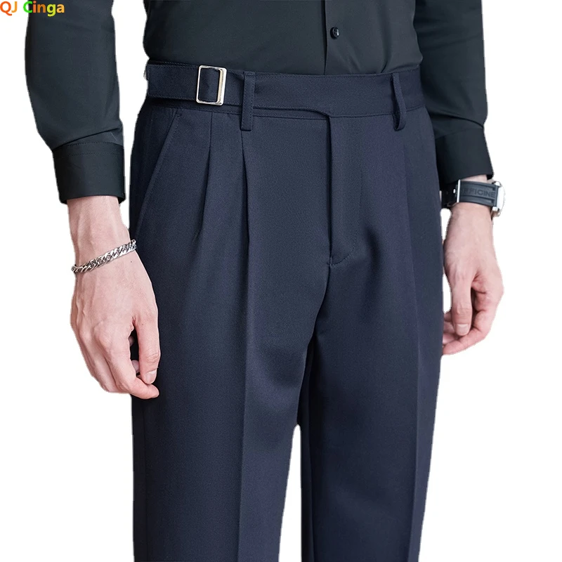 Men'S Fashion Khaki Pants - ネイビーメンズスーツパンツ、白黒トラウザーズ、グレーカーキパンツ、メンズファッションスリムパンツ、サイズ29 30 31 32 33 34