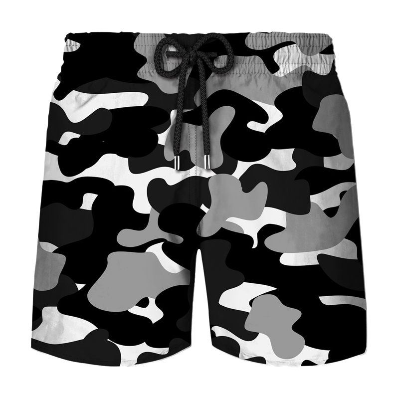 Mens Fashion Camo Pants - メンズクラシックカモフラージュボードショーツ,3Dプリント,速乾性水着,クールなアイスショーツ,サマーパンツ