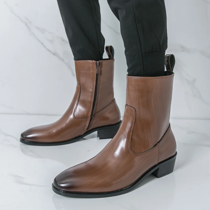 クラシックで快適なアンクルブーツ、ボタスファッション、メンズ - Fashion Men'S Boots のレビューと価格