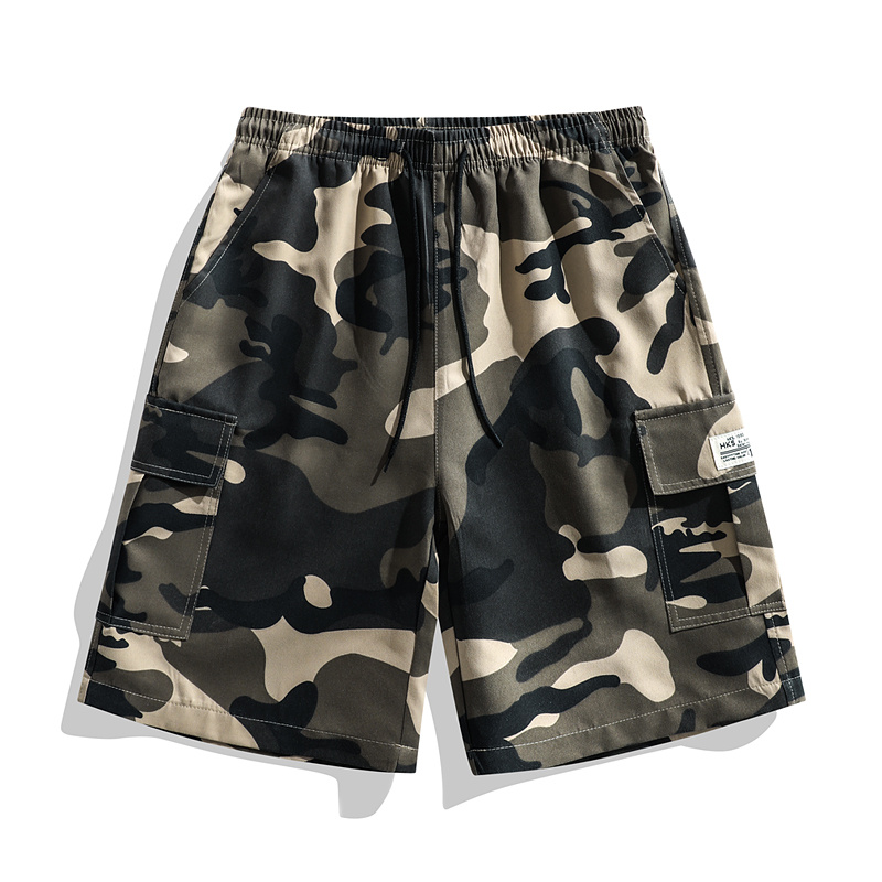 新しいメンズ迷彩カーゴショーツ、ドローストリングとマルチポケ - Mens Fashion Camo Pants のレビューと価格