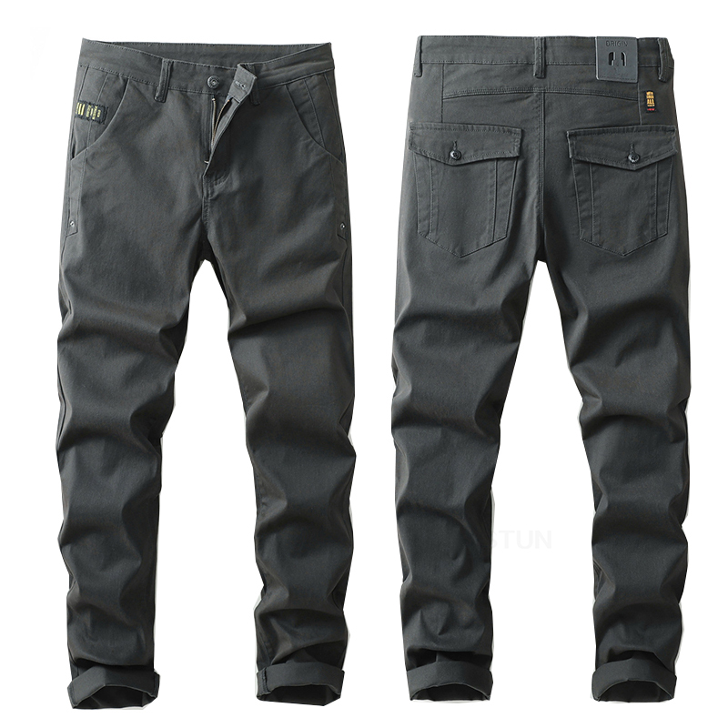 Kstun-メンズストレートパンツ,カジュアル,ベーシック, - Men'S Fashion Khaki Pants のレビューと価格