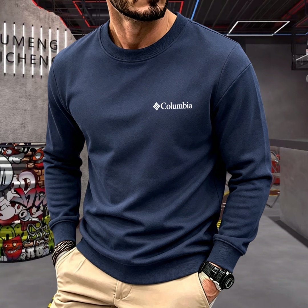 柔らかなコットン素材の高級ブランドメンズ長袖ラウンドネックT - Fashion Mens Shirt のレビューと価格