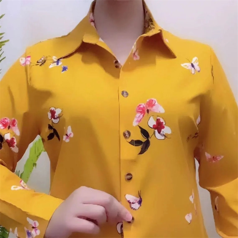 中年および高齢者の女性のシャツ 2026 新作春秋ファッショ - Polo Shirt Slim のレビューと価格