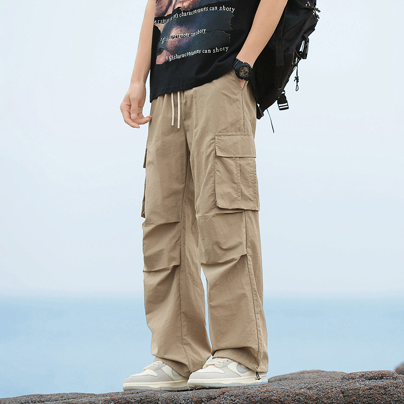 夏のメンズルーズカーゴパンツ韓国ストリートウェア男性ストレー - Cargo Jogger Pants のレビューと価格