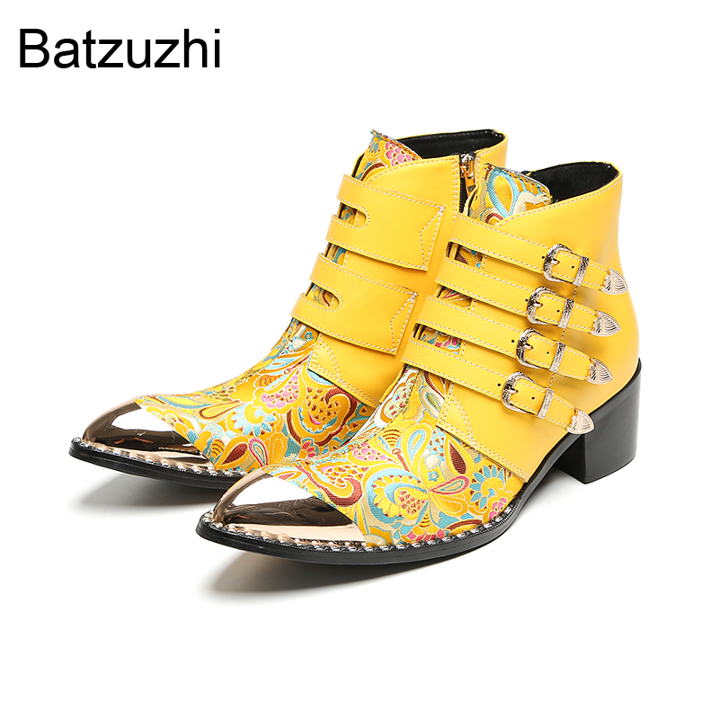 Batzuzhi 6.5cmヒール ファッション イエロー  - Yellow Men'S Fashion のレビューと価格