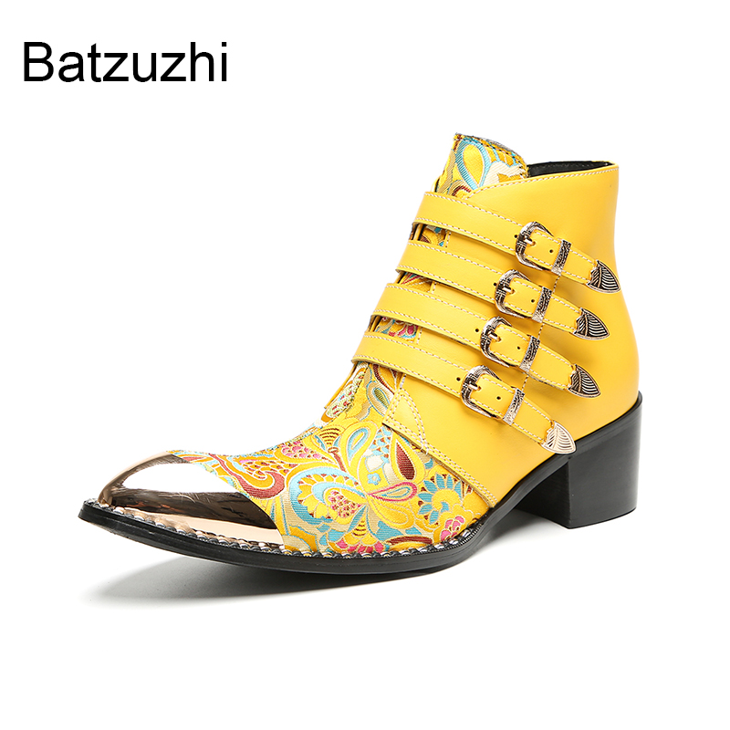 Batzuzhi 6.5cmヒール ファッション イエロー  - Yellow Men'S Fashion のレビューと価格