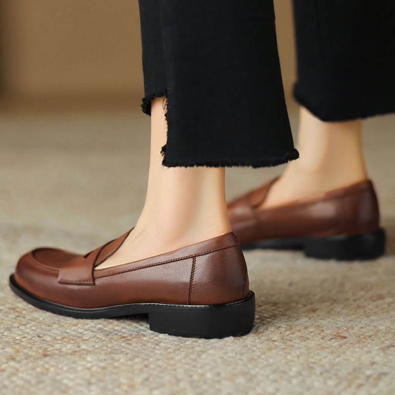 春のオックスフォードシューズ女性のための本革デザイナーフラッ - Men'S Fashion Loafers Shoes のレビューと価格
