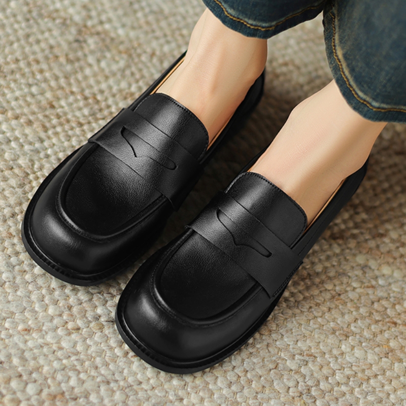 春のオックスフォードシューズ女性のための本革デザイナーフラッ - Men'S Fashion Loafers Shoes のレビューと価格