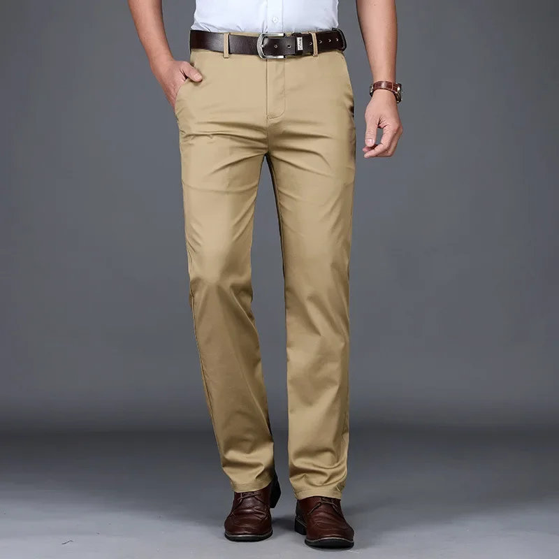 夏薄型メンズスリムスーツパンツファッションビジネスカジュアル - Men'S Fashion Khaki Pants のレビューと価格