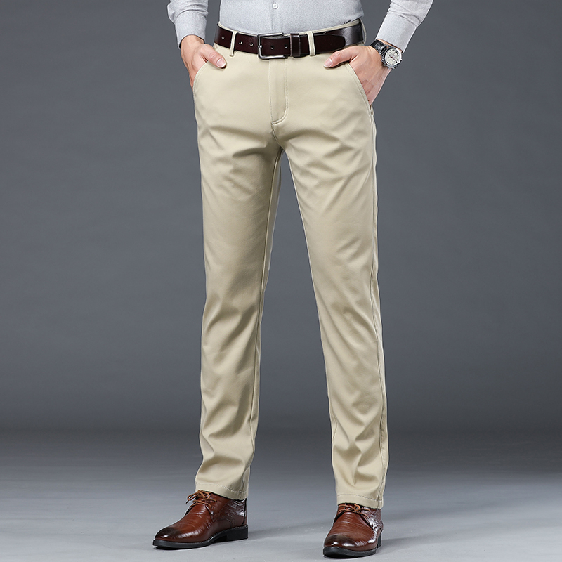 夏薄型メンズスリムスーツパンツファッションビジネスカジュアル - Men'S Fashion Khaki Pants のレビューと価格