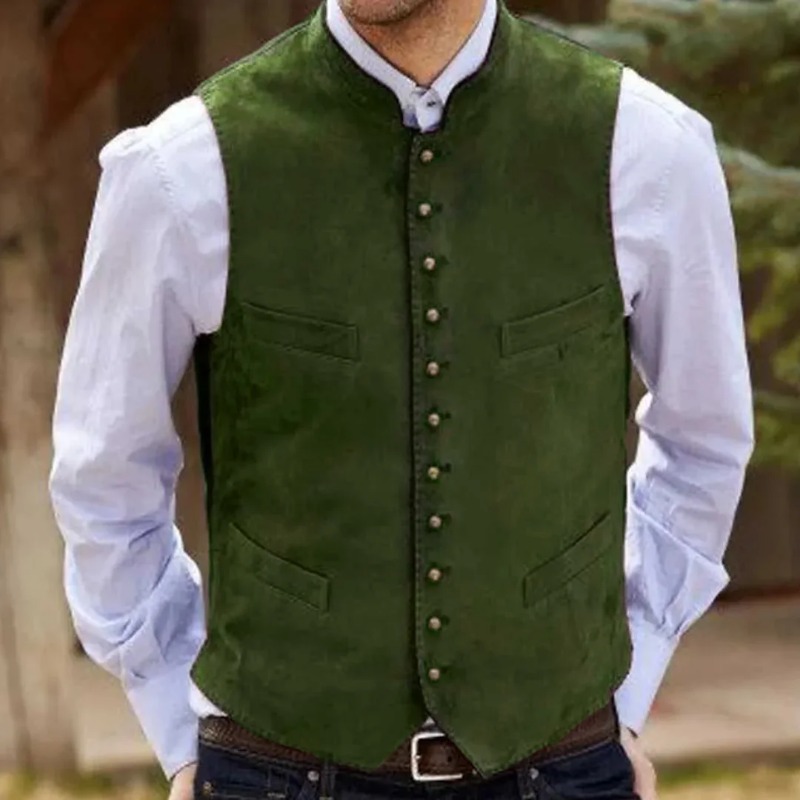 男性ベストコーヒースエードベルベットシングルボタンチョッキ結 - Formal Waistcoat Vest のレビューと価格