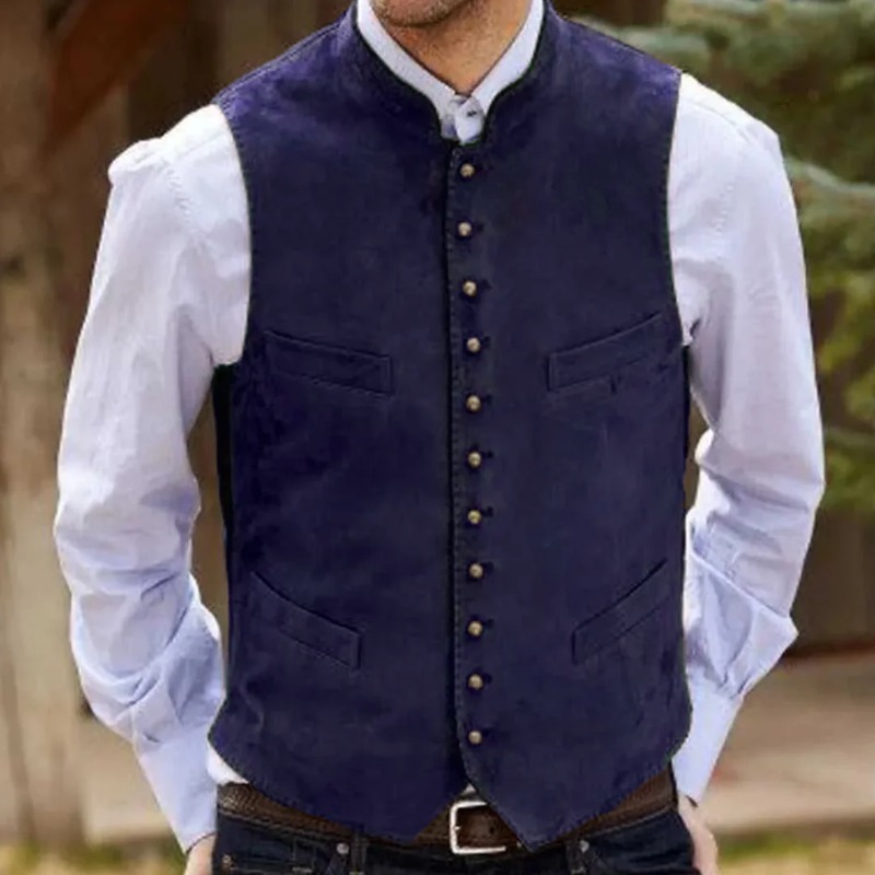 男性ベストコーヒースエードベルベットシングルボタンチョッキ結 - Formal Waistcoat Vest のレビューと価格