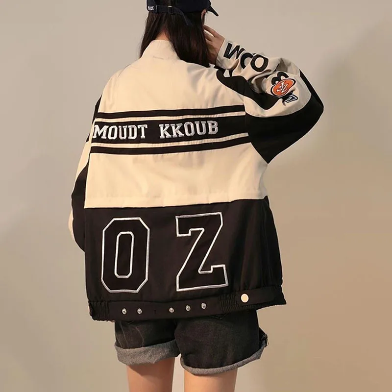女性のための特大のバーシティボンバージャケット,ヴィンテージ - Varsity Jacket Letterman のレビューと価格