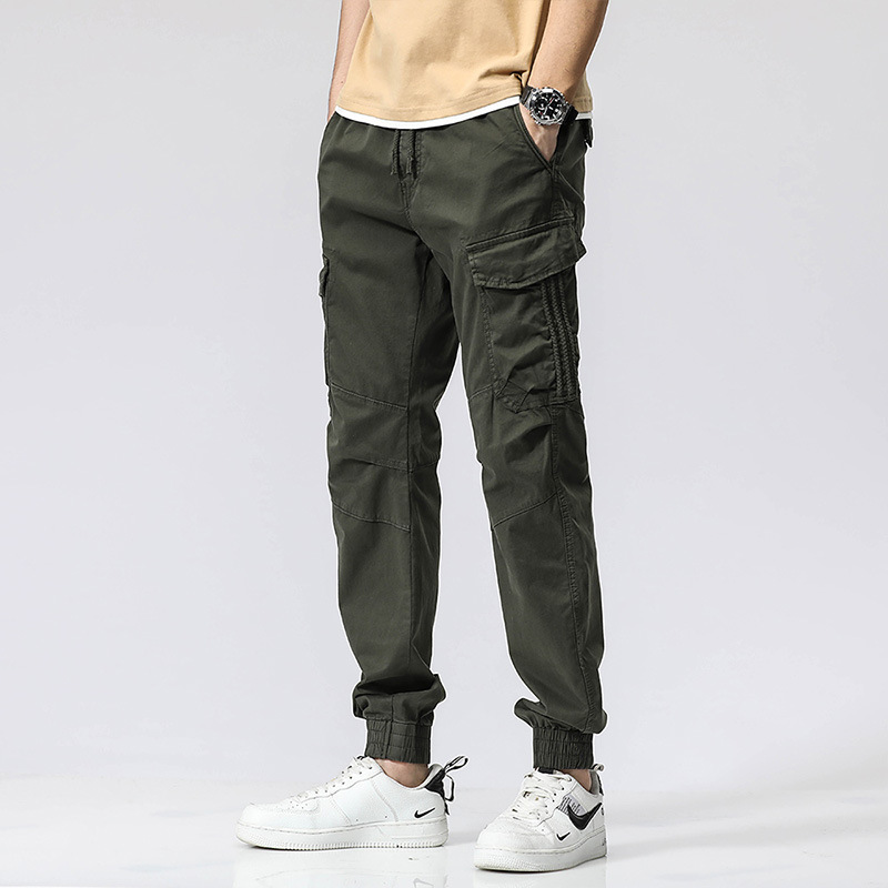メンズジョガーカーゴパンツ、マルチポケット、伸縮性のある裾、 - Cargo Jogger Pants のレビューと価格