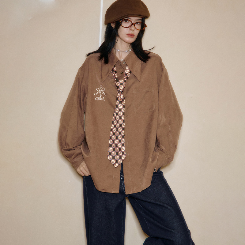 ELFSACK 刺繍入りオーバーサイズシャツ、ゆったりとした - Polo Shirt Slim のレビューと価格
