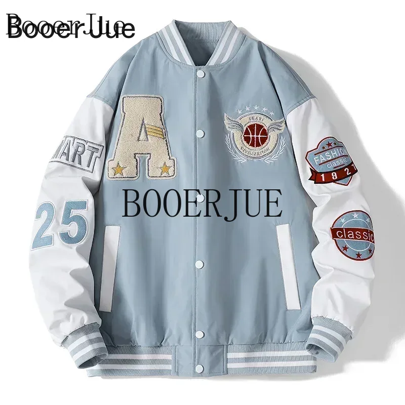 スポーツランニングレターパッチワークフェイクレザーボンバージ - Varsity Jacket Letterman のレビューと価格
