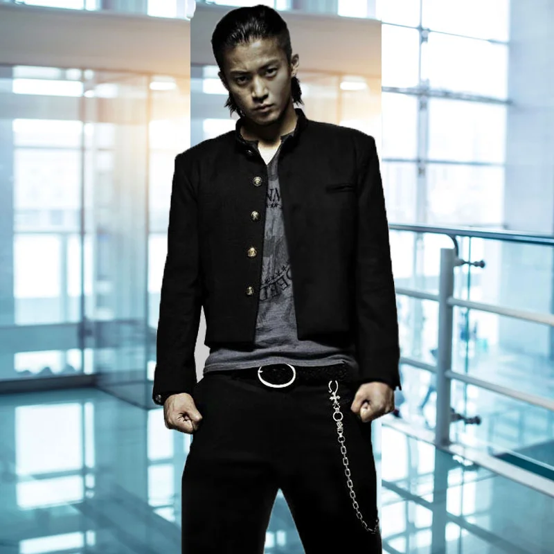 日本映画新カラスゼロ滝屋源氏制服高校コート JK 黒スーツカ - Formal Waistcoat Vest のレビューと価格