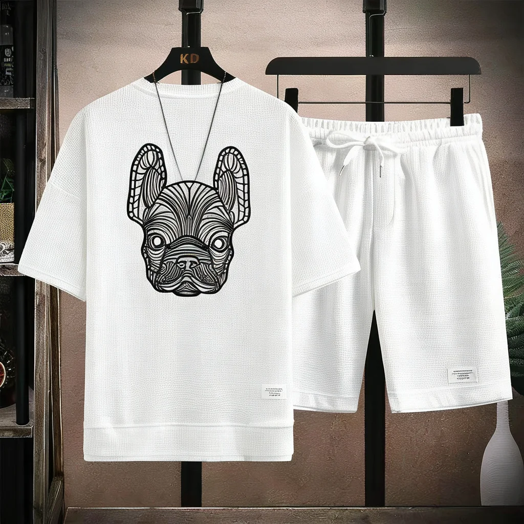 夏のメンズ速乾カジュアル半袖Tシャツとショートパンツセットシ - Mens Fashion Wear のレビューと価格