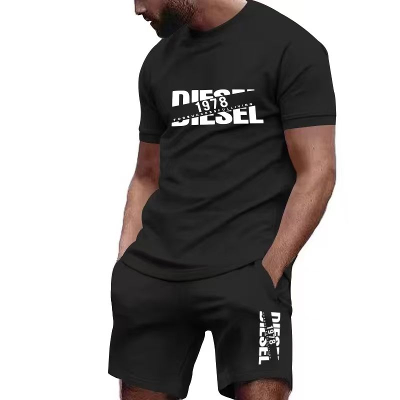 2026年新作夏メンズTシャツ+ショートパンツセット、プリン - Mens Fashion Wear のレビューと価格