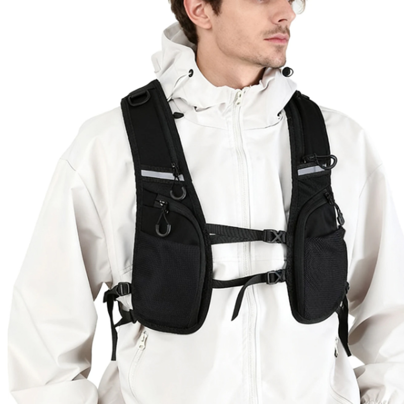 反射デザインチェストパックアウトドアスポーツタクティカルベス - Tactical Vest Men のレビューと価格