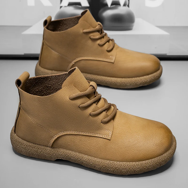 メンズ アンクルブーツ ブラウン ショートブーツ 高級靴 パ - Fashion Men'S Boots のレビューと価格