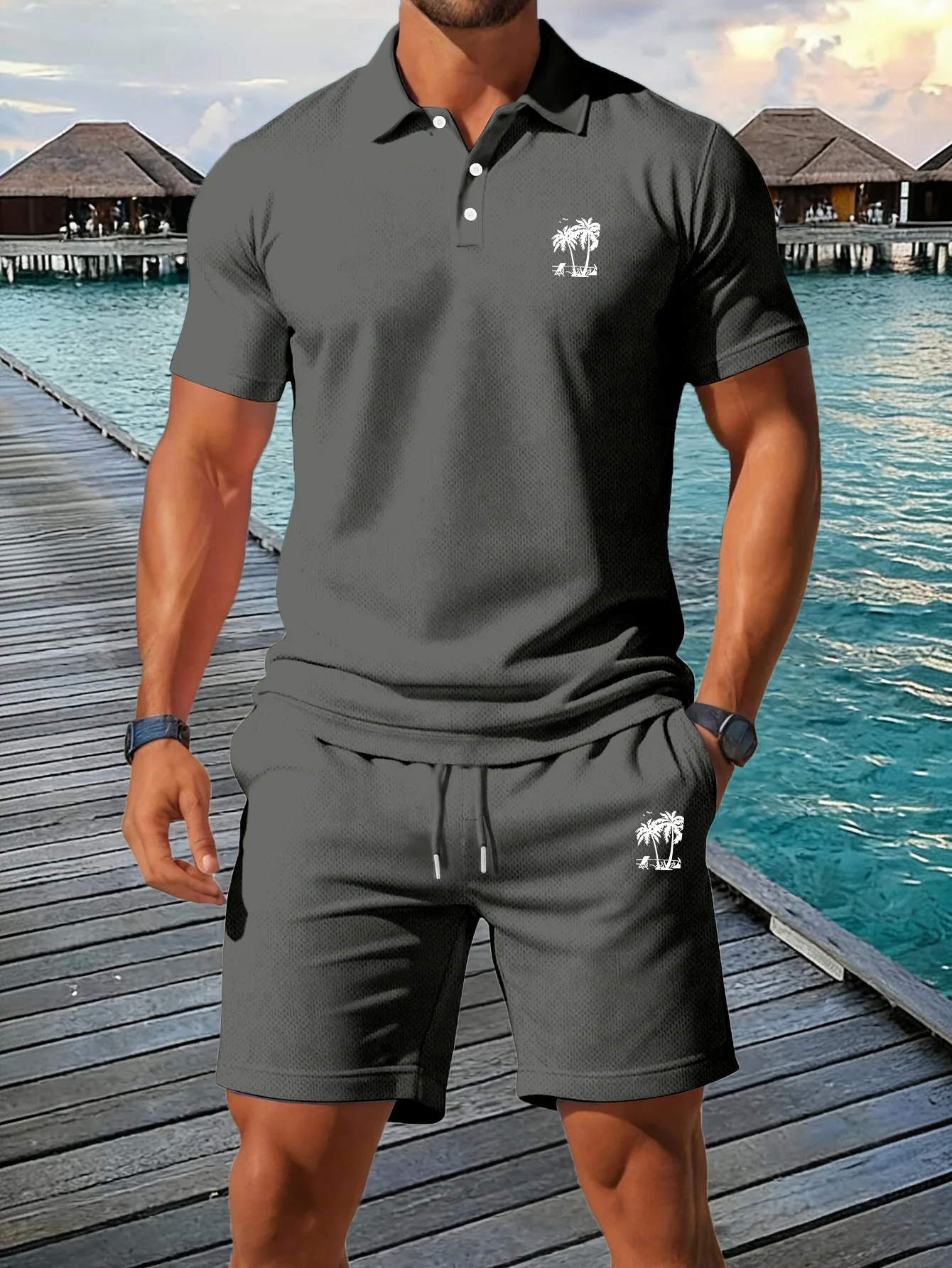 夏の新作メンズポロシャツセット カジュアルスポーティー クー - Polo Shirt Slim のレビューと価格