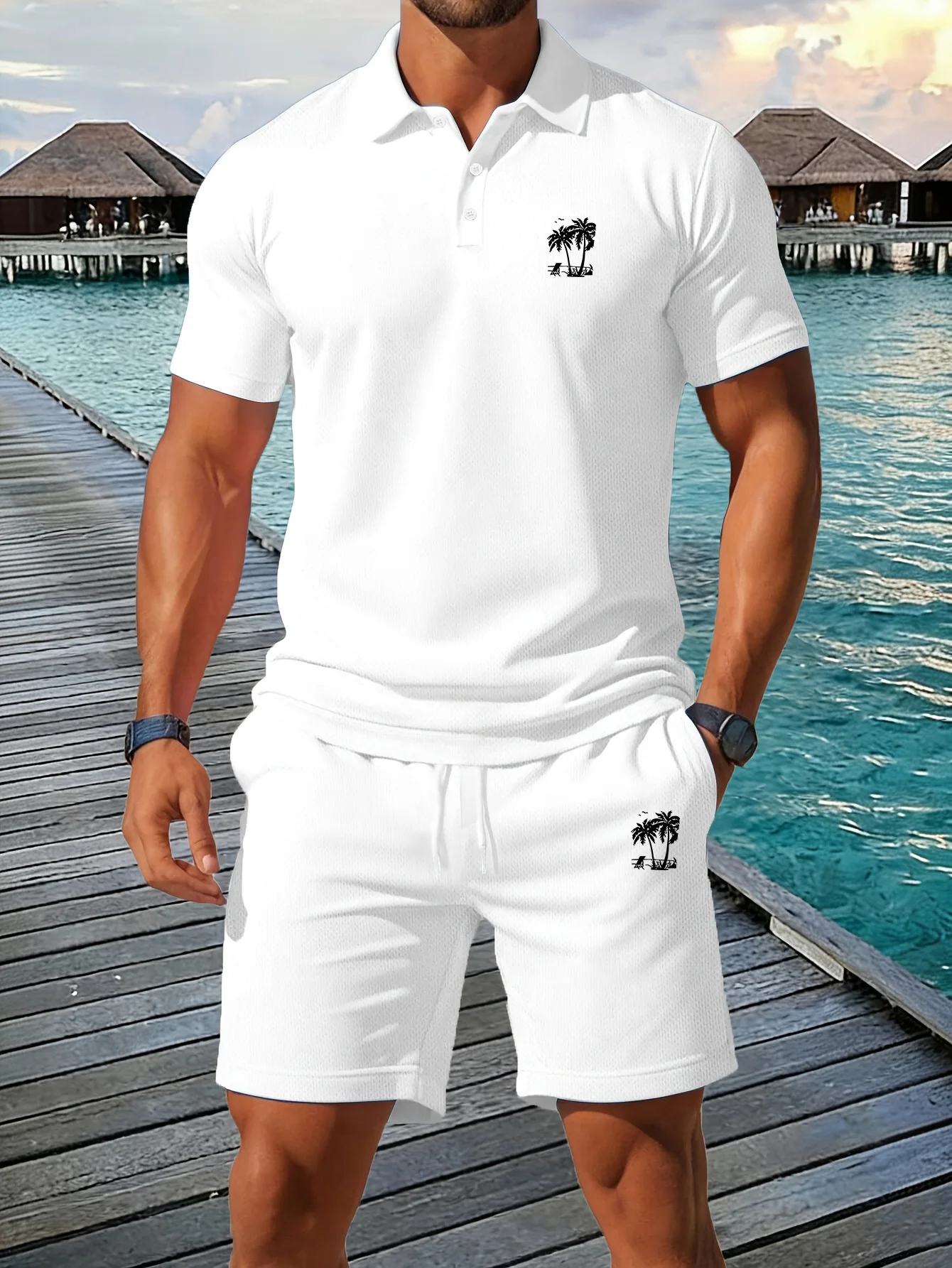 夏の新作メンズポロシャツセット カジュアルスポーティー クー - Polo Shirt Slim のレビューと価格