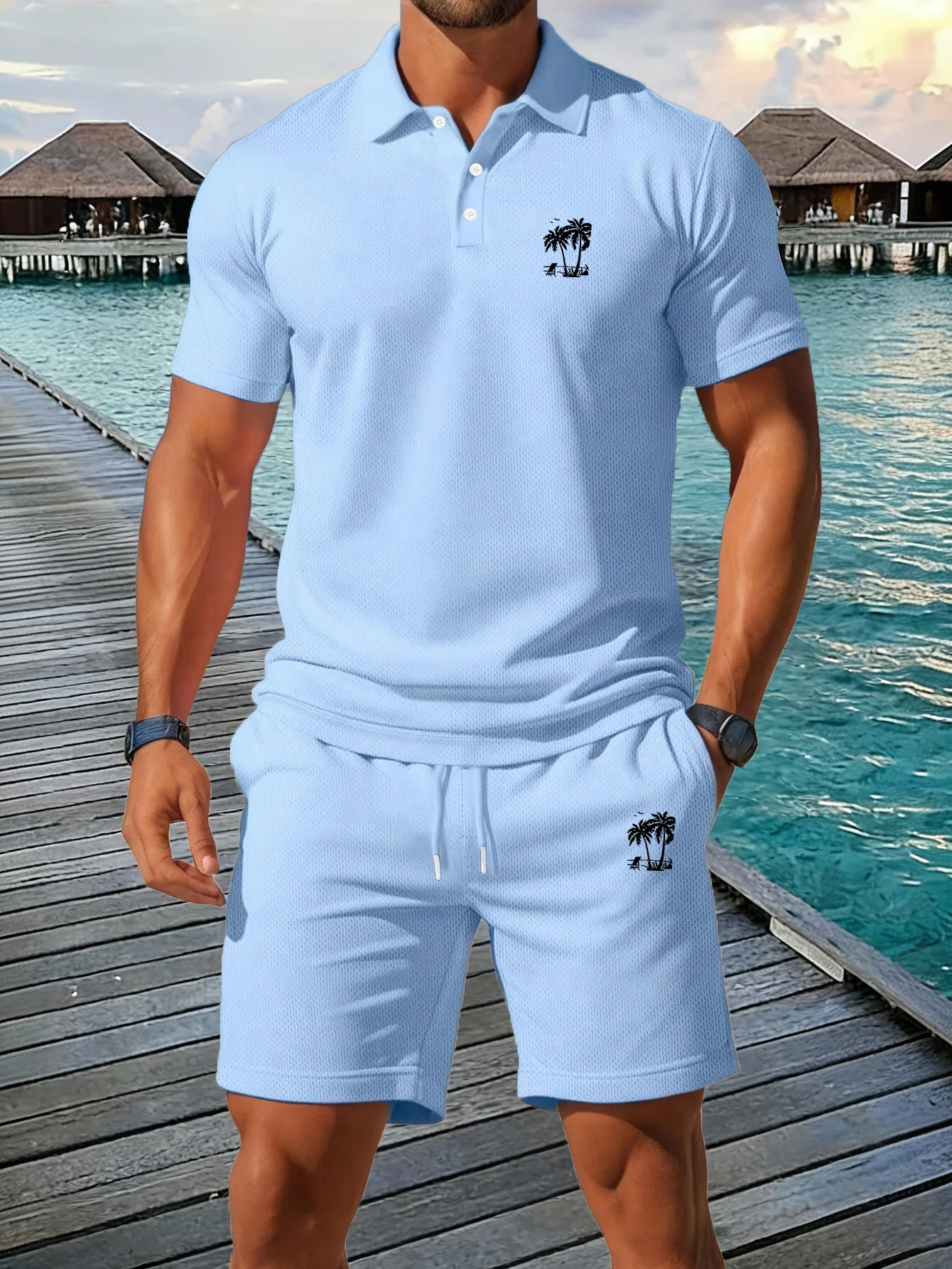 夏の新作メンズポロシャツセット カジュアルスポーティー クー - Polo Shirt Slim のレビューと価格
