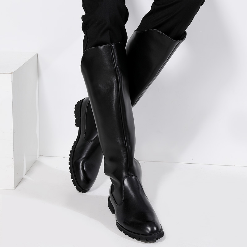 メンズ高級ファッションハイナイトブーツ、本革靴、ステージナイ - Mens Fashion Dress Shoes のレビューと価格