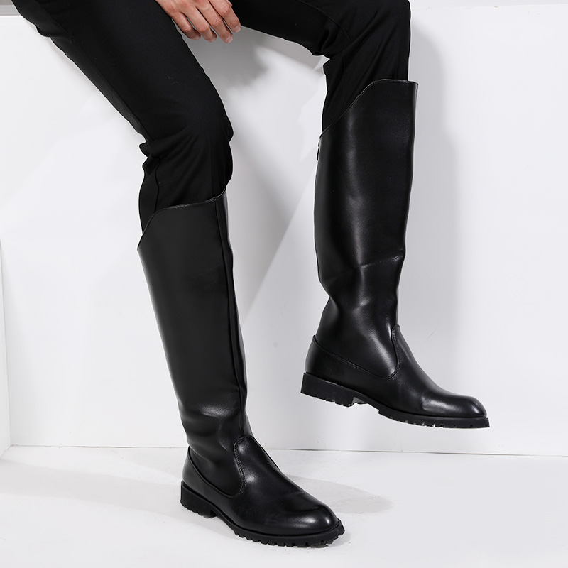 メンズ高級ファッションハイナイトブーツ、本革靴、ステージナイ - Mens Fashion Dress Shoes のレビューと価格