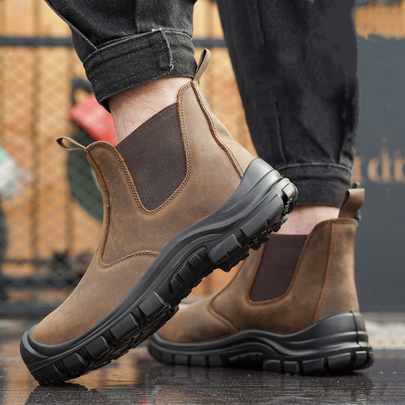 大きいサイズのメンズファッション、スチールトゥカバー付きワー - Fashion Men'S Boots のレビューと価格