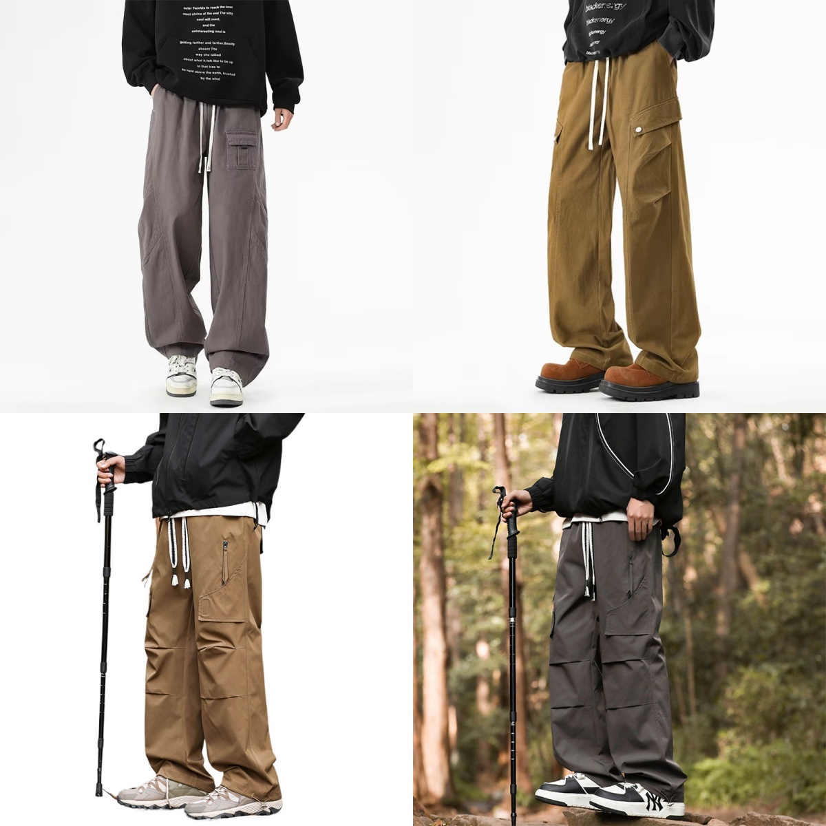 2025年新作 コットン メンズ カーゴパンツ カーキ カジ - Men'S Fashion Khaki Pants のレビューと価格