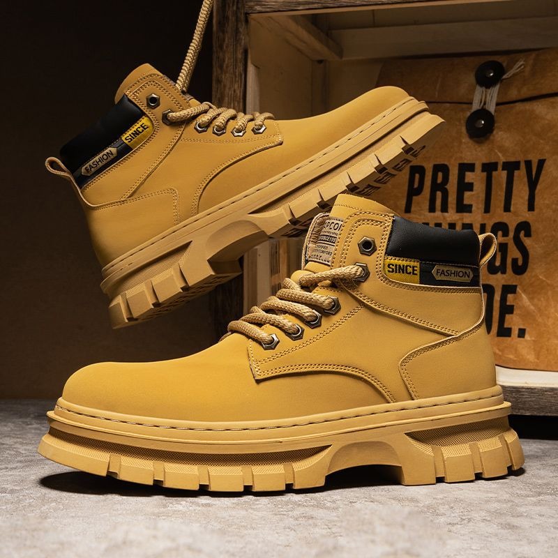 ヴィンテージ メンズ プラットフォーム アンクルブーツ 秋冬 - Fashion Men'S Boots のレビューと価格