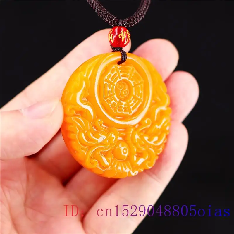 男性と女性のための中国の彫刻が施された黄色の翡翠のドラゴンペ - Yellow Men'S Fashion のレビューと価格