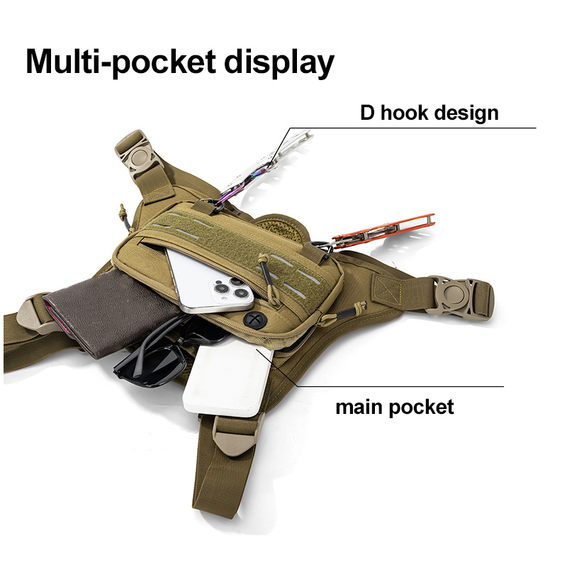 戦術的なフロントチェストリグバッグベストキャンプ狩猟ショルダ - Tactical Vest Men のレビューと価格
