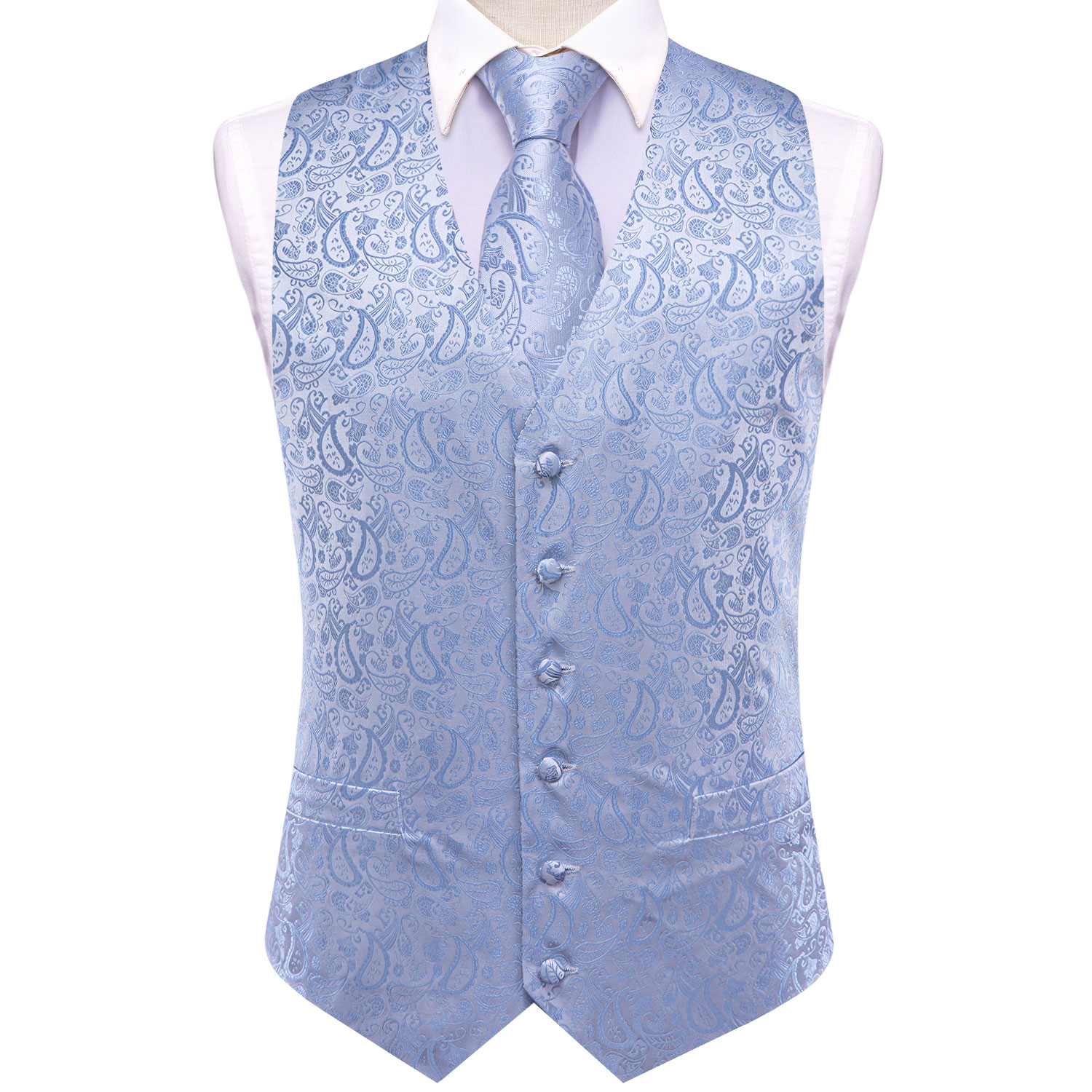 メンズフォーマルタキシードベスト - ペイズリー柄フラワーモ - Formal Waistcoat Vest のレビューと価格