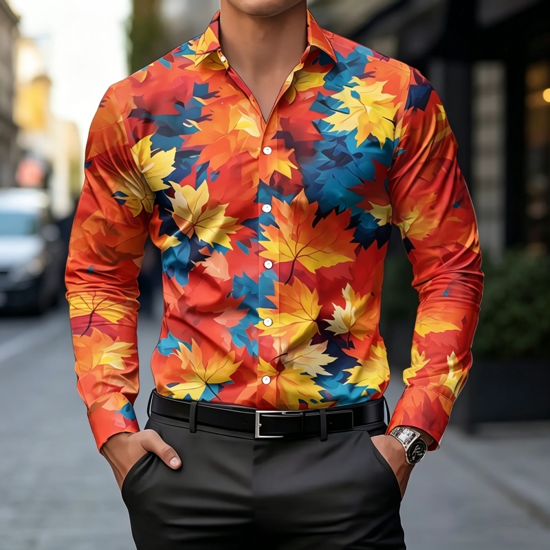2026年新作メンズシャツファッションプリントシャツライトラ - Fashion Mens Shirt のレビューと価格