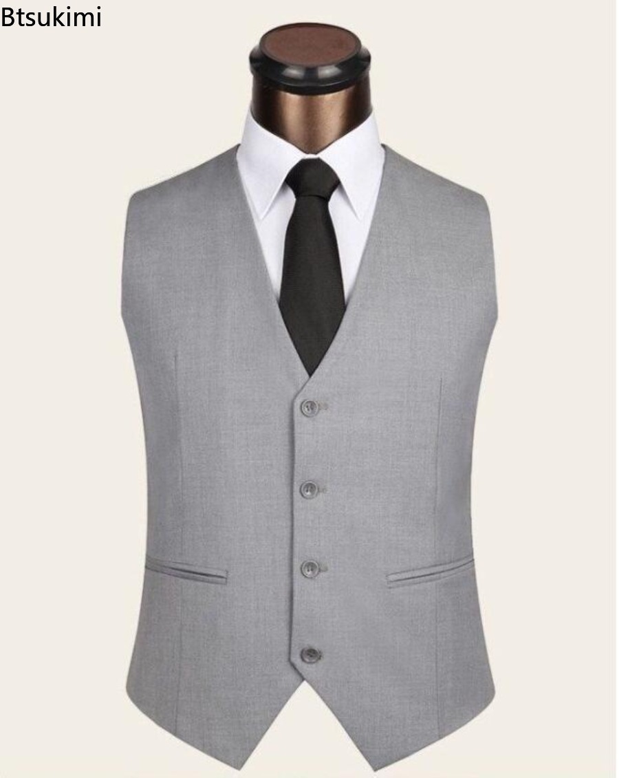 S-6XL プラスサイズメンズ韓国スリムフィットスーツベスト - Formal Waistcoat Vest のレビューと価格
