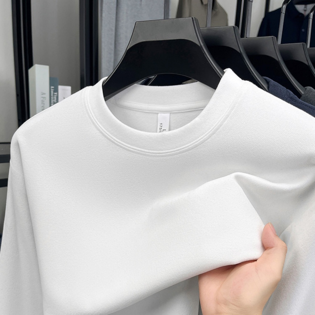 柔らかなコットン素材の高級ブランドメンズ長袖ラウンドネックT - Fashion Mens Shirt のレビューと価格