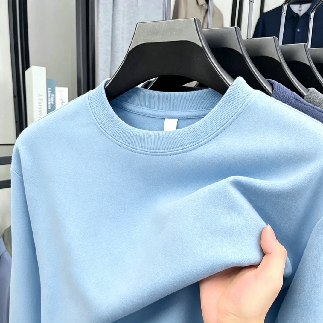 柔らかなコットン素材の高級ブランドメンズ長袖ラウンドネックT - Fashion Mens Shirt のレビューと価格