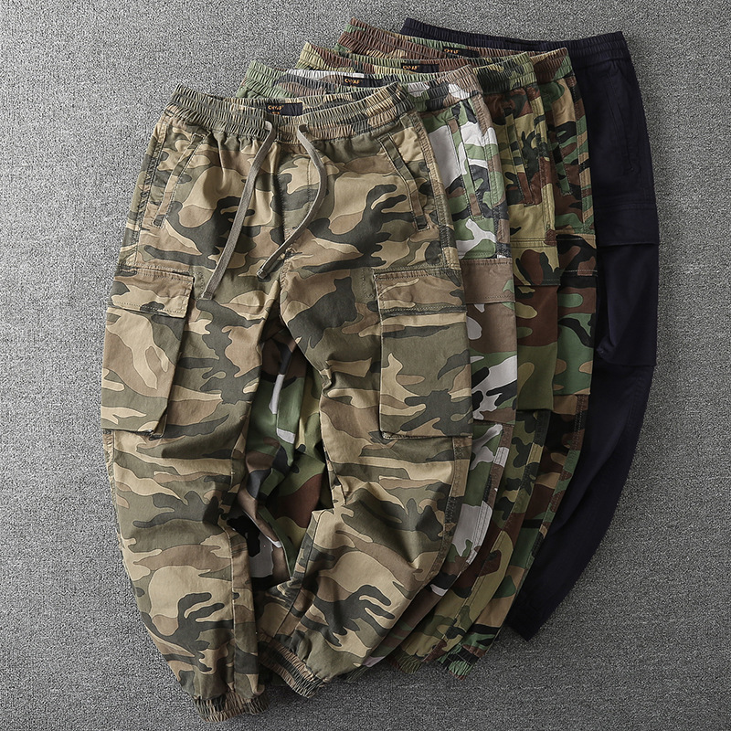ヴィンテージ迷彩マルチポケットカーゴパンツ男性用 2026  - Mens Fashion Camo Pants のレビューと価格